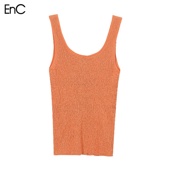 enc EnC 슬리브리스 니트 풀오버
