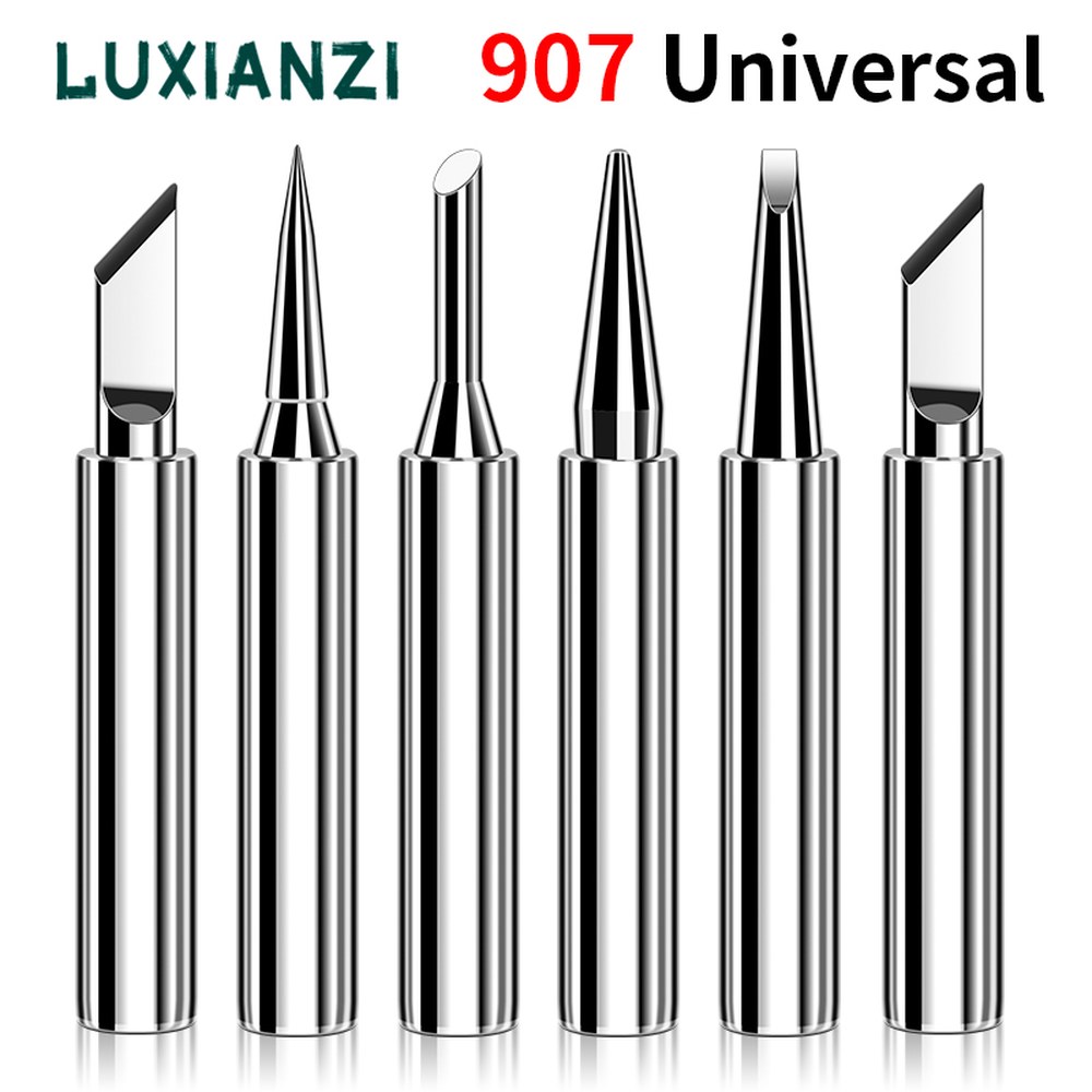 LUXIANZI 무연 907 솔더 철 팁 용접 헤드 범용 내부 가열 전기 납땜 액세서리