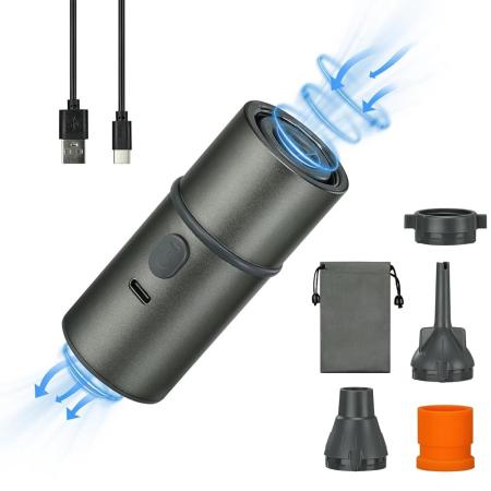 휴대용 전기 에어 펌프 2500mAH 배터리 USB 충전식 소형 펌프 빠른 팽창 수축 에어 매트리스 수영장 튜브