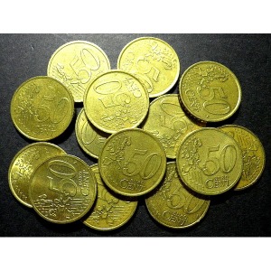 유럽 유로 50센트 주화 유로화 EURO 동전 10개 일괄 50CENT