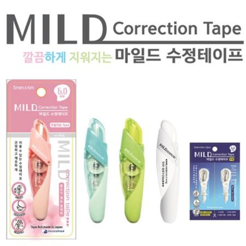 ZEBRA ZEBRA 제브라 마일드 MILD 수정테이프 노크식 5mmx6M 4칼라 1개