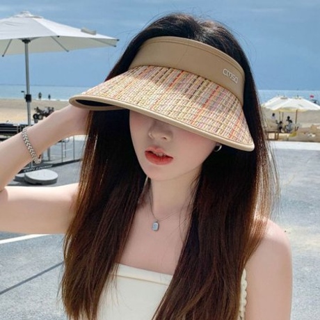 여성 여름 바캉스 썬캡 1P 컬러밀짚 휴양지 모자