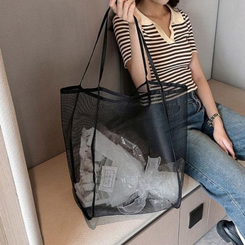 여름 망사가방 비치백 수영장가방 물빠짐 메쉬 숄더백