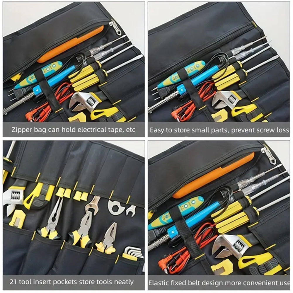 공구 가방 다기능 릴 타입 하이 퀄리티 보관 도구 가방 전기 기사 유지 보수 두꺼운 내마모성 Dacron 1PC