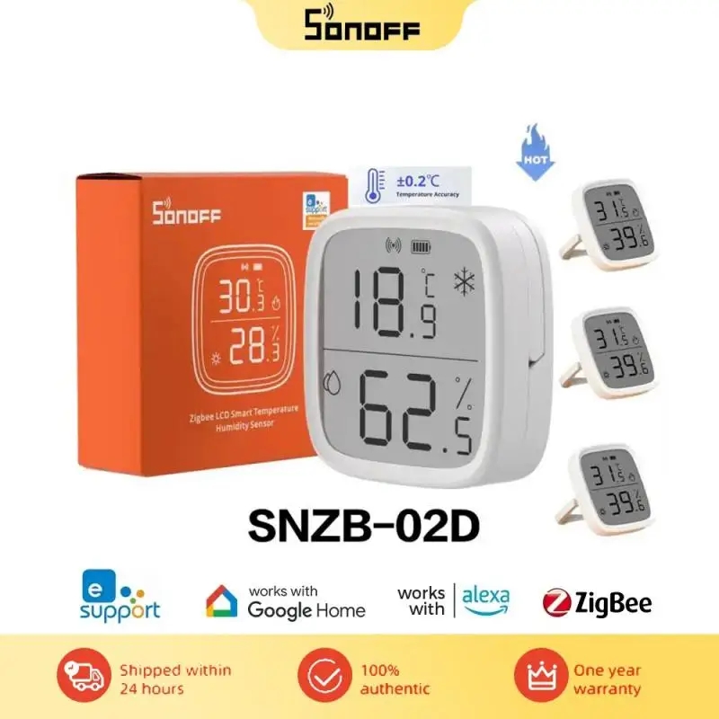 SONOFF 지그비 스마트 온도 습도 센서 ZBBridge-P EWeLink Alexa Google Home Assistant Alice용 SNZB-02D SNZB-02P