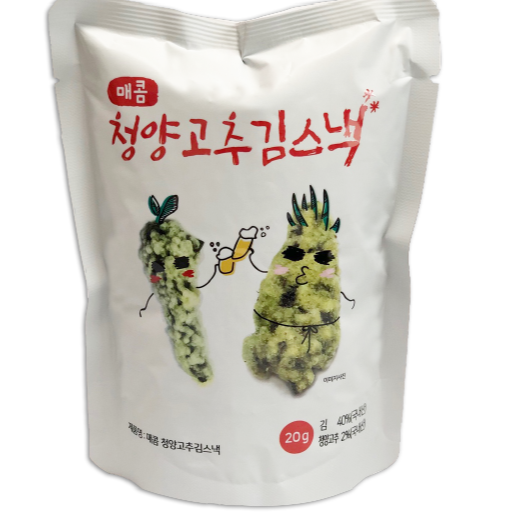 전주 수제 찹쌀 김부각 하봉마을 매콤 청양고추 김스낵 20g 하봉식품 1개