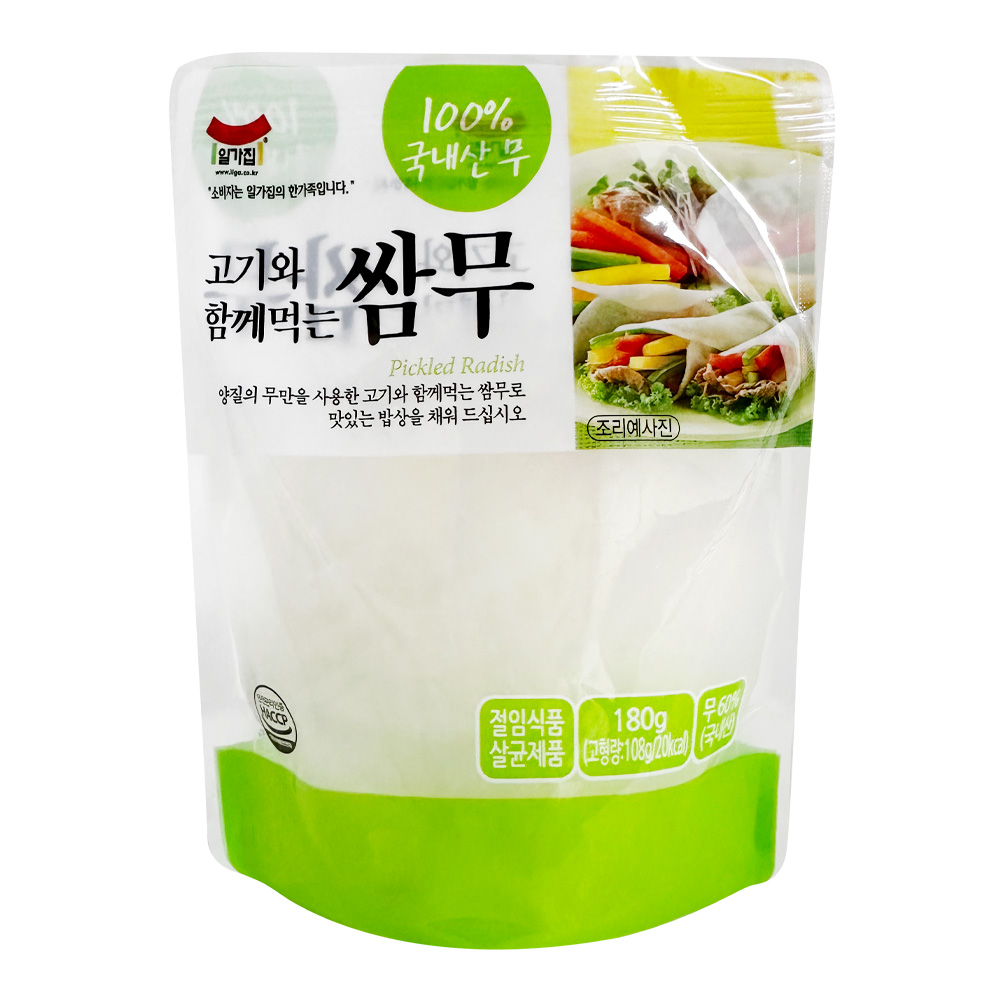 일미농수산 일가집 일가집 쌈무 180g 고기와 함께 먹는 쌈