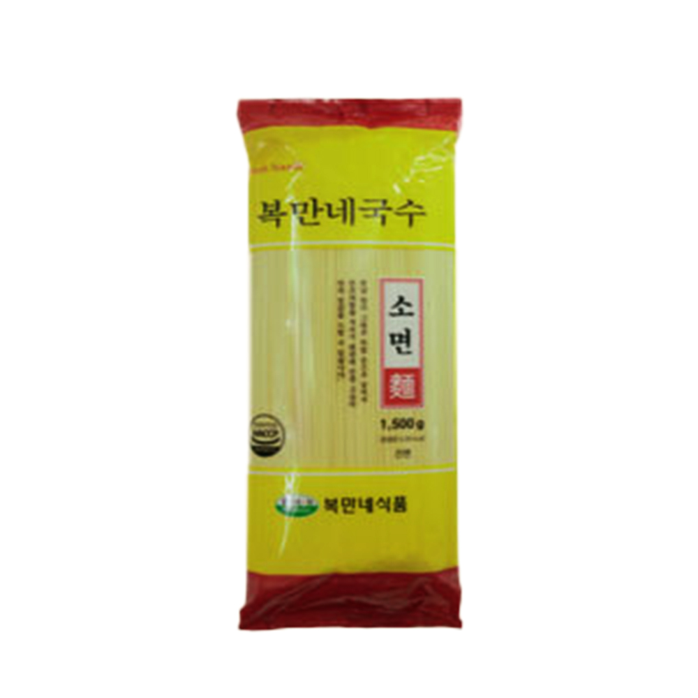 복만네식품 복만네 다봄 숙성제면법과 치자사용으로 고소한면 복만네국수 소면1500g 1 5kg 2개