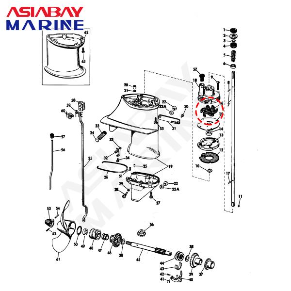 277181 Johnson Evinrude 선외 모터 용 워터 펌프 임펠러 3hp 4hp 5hp 5 5hp 6hp 7 5hp 보트 부품 434424