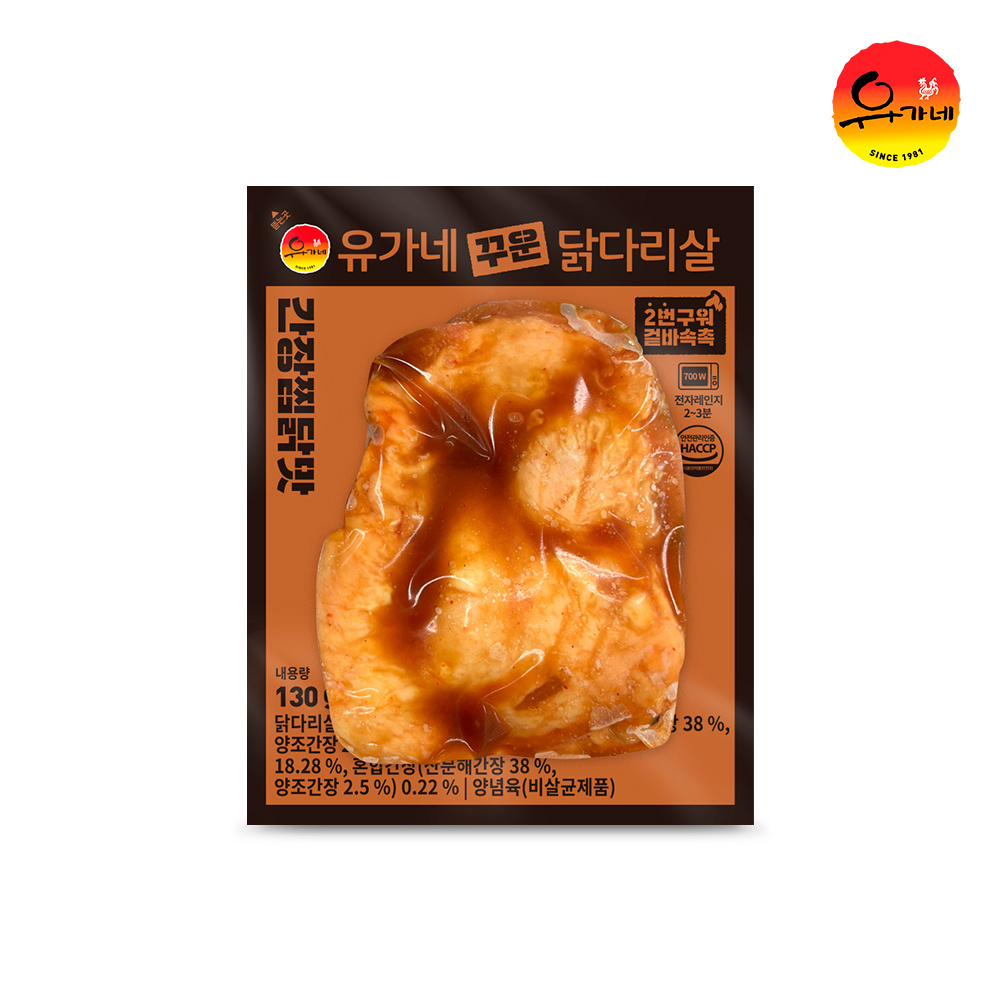 유가네 유가네 꾸운 닭다리살 간장찜닭맛 130g 10팩