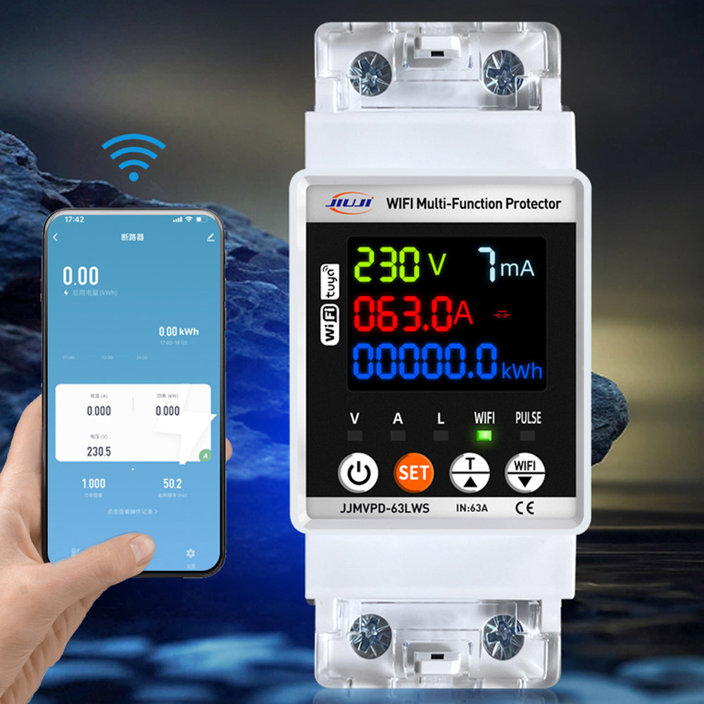 WiFi 자동 재폐쇄 보호대 스마트 회로 차단기 단상 전압 장치