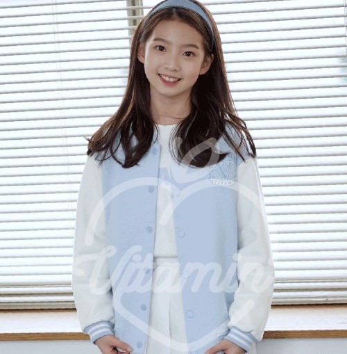 비타민 자수 야구점퍼-스카이 클레버몰 자체제작 아동복13-19호 스카이 15호