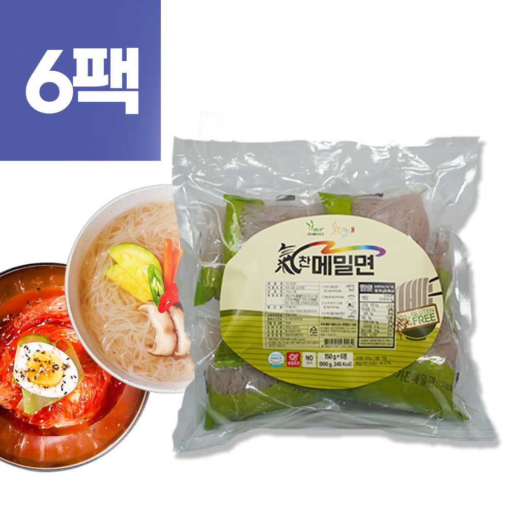 해미푸드 해미푸드 기찬메밀면 6팩 소스 2종 미역 다시마 톳 면 저칼로리 해조국수 해초국수