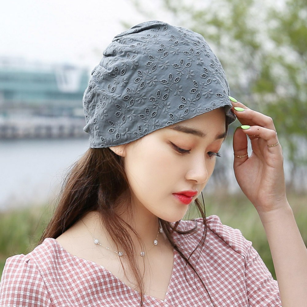 체리플로피 비니 면 펀칭 조리모 머리두건 봄 여름 여성모자 여자 버킷햇 탑픈매니홀비니 6컬러 - 주문시 색상이름 확인필수 05 챠콜