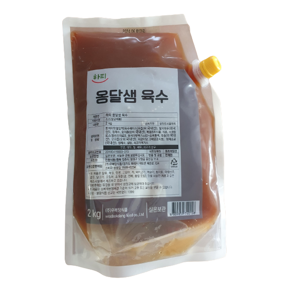 진원식품 옹달샘 육수 팩 2kg 냉면 사골 원액 식당 업소용 1개