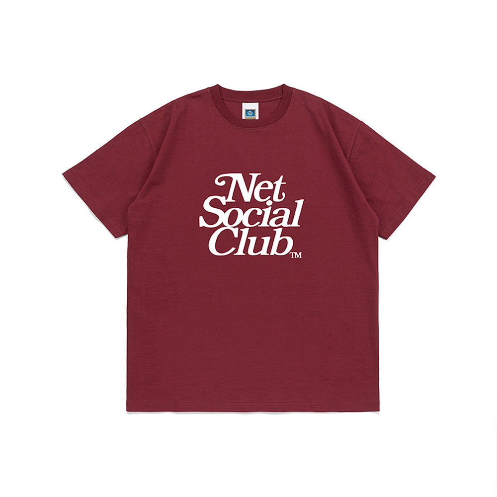 넷소셜클럽 넷소셜클럽 CLASSIC CURLY TEE BURGUNDY NSB4STST28ABD