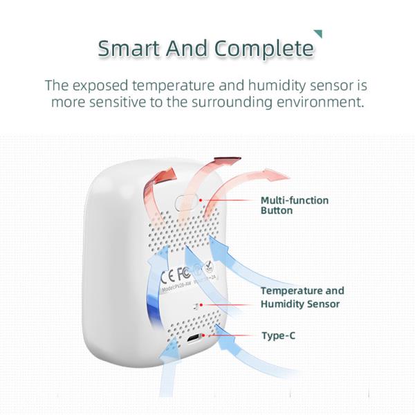 휴대용 와이파이 공기질 검사기 APP 제어 PM2 5 CO2 공기 오염 분석기 온도 습도 검사 계량기 적외선 센서