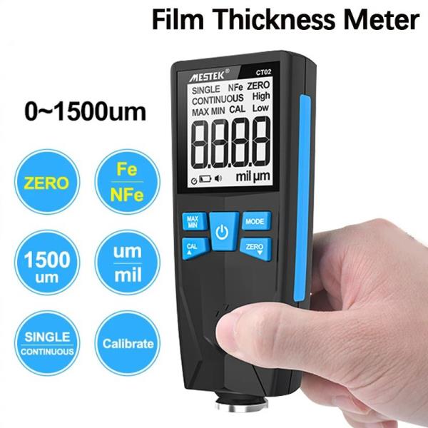 도막측정기 자동차 코팅 두께 게이지 FE NFE 페인트 필름 테스트 LCD 고정밀 디지털 계량기 um 0-1500