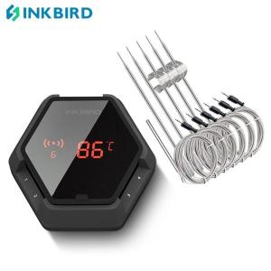 INKBIRD 블루투스 바베큐 온도계 6 프로브 1000mAh 리튬 배터리 디지털 식품 온도계 요리 굽기 IBT-6XS