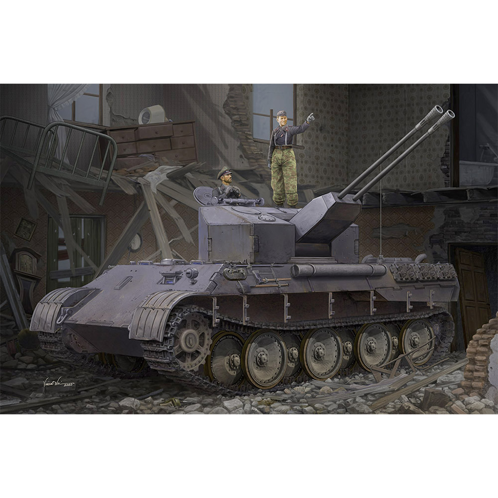 하비보스 독일 Flakpanzer V 자주 대공포 포병 밀리터리 프라모델 1 35 1개