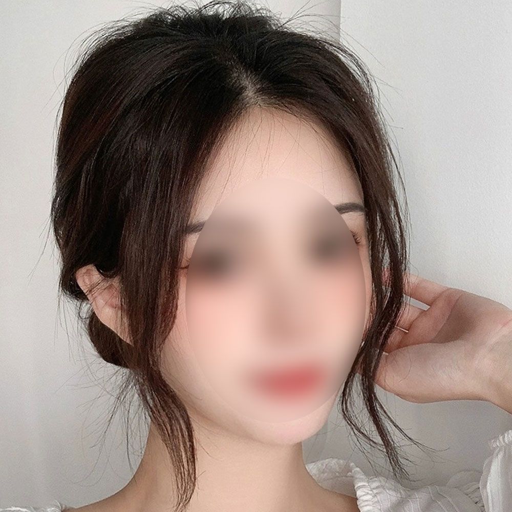여자 앞머리 에스자 웨이브 사이드뱅 피스 부분 가발