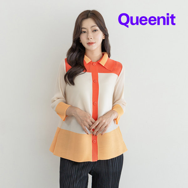 수정샵 플리츠31 플리츠 컬러블록 썸머자켓 1종