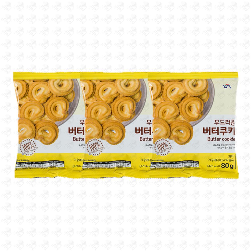 신흥제과 부드러운 버터쿠키 80g 3개