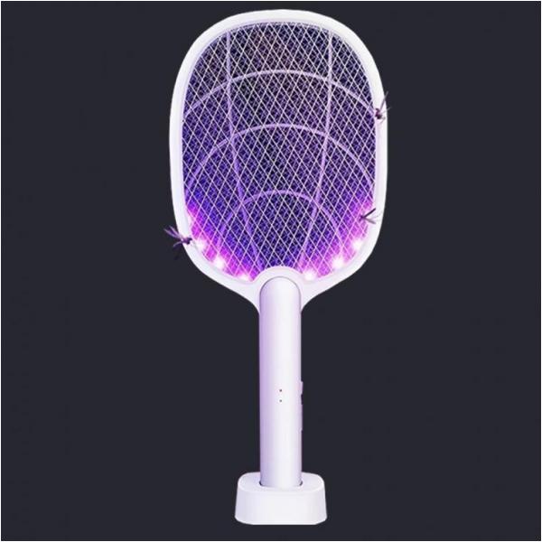2in1 USB C타입 충전식 전자 전기 해충 파리채 모기 퇴치기 모기채 D618