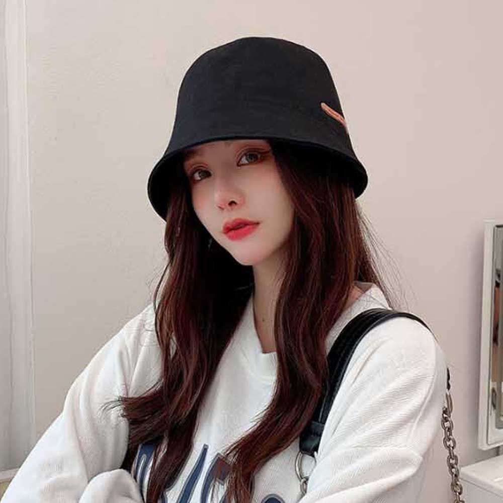 여자 연예인 코디 얼굴 가리개 벙거지 버킷 햇 모자