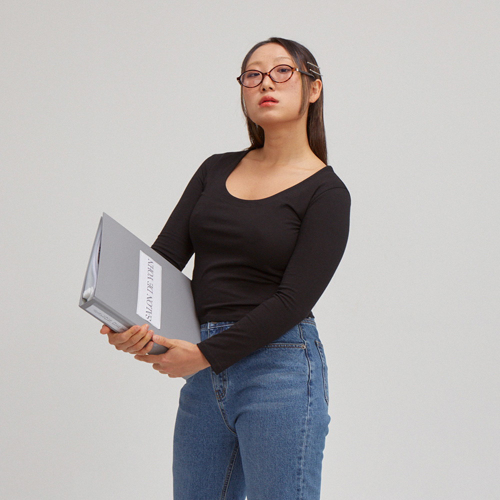 아미마켓 살롱드욘 U-neck Basic T 24SUMBAYOHN12 LE1217163030