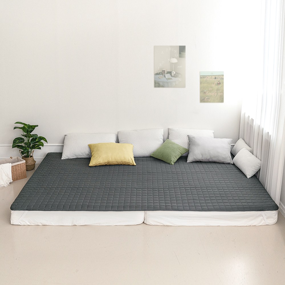 코튼베딩 코튼베딩 호텔식 나노케어 침대패드 패밀리 220x200 cm 어반차콜