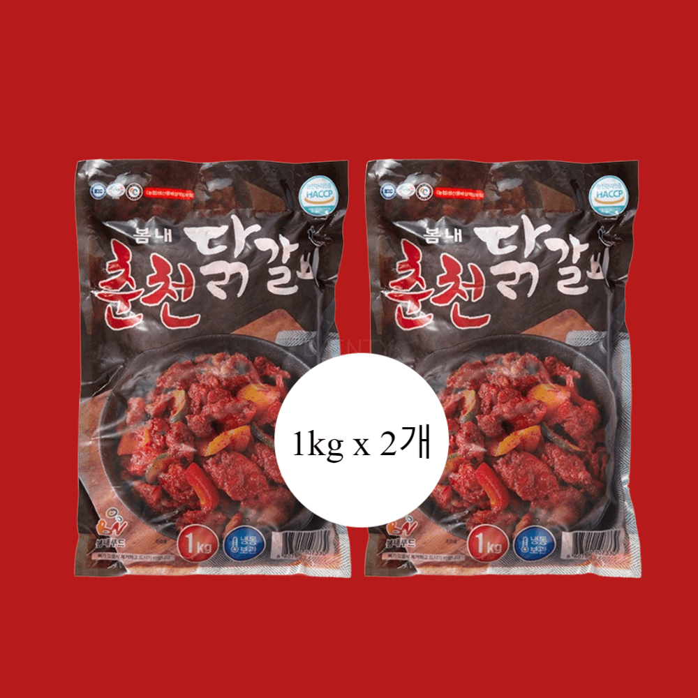 YBK 봄내푸드 춘천닭갈비 냉동 1kg x 2개