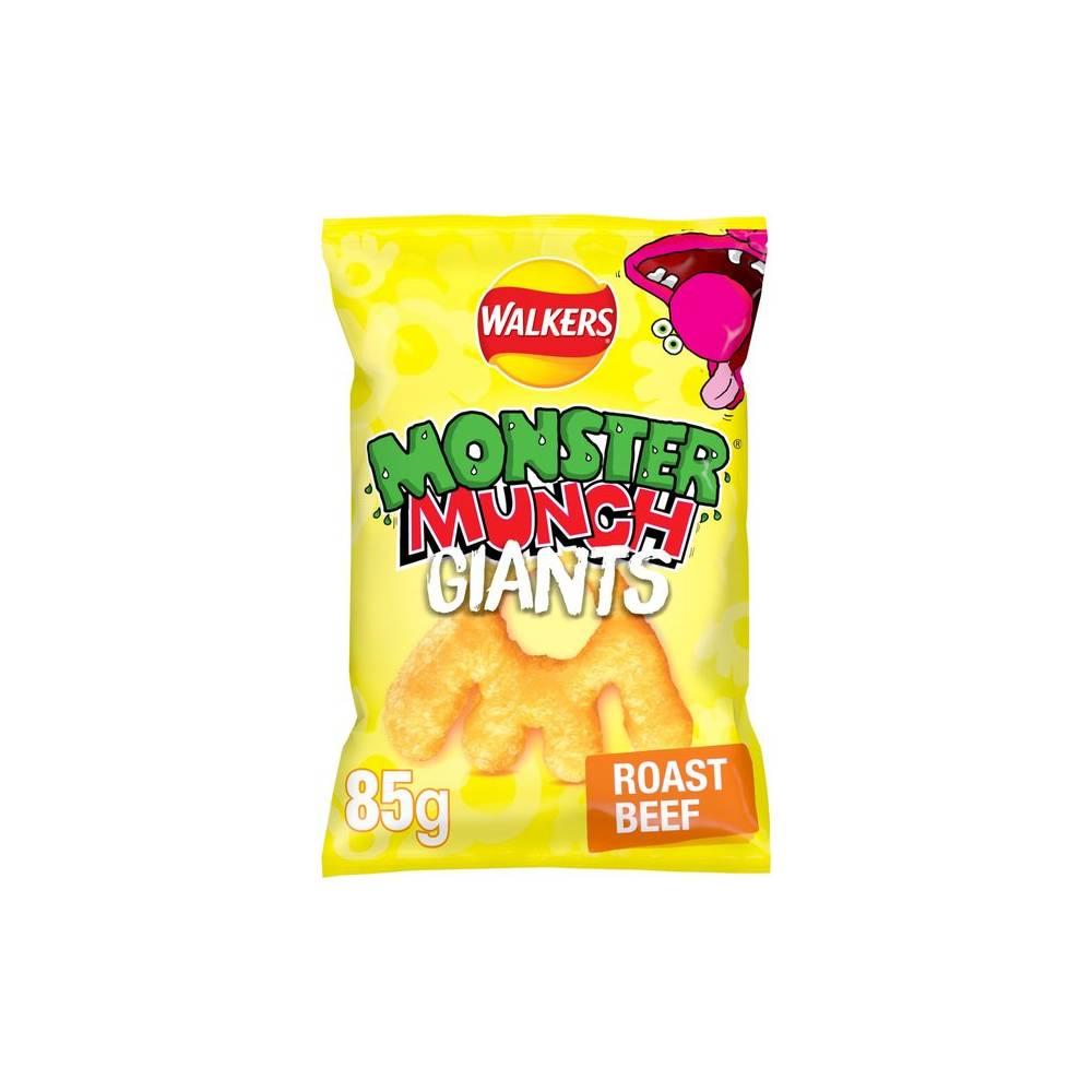 워커스 워커스 Walkers 워커스 몬스터 Munch 자이언트 Roast Beef 스낵 85g 영국 20개