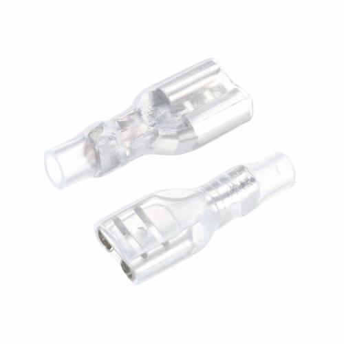 uxcell 100pcs 6 전선단자 커넥터 퀵스플라이 암 스페이드 연결 절연 슬리브