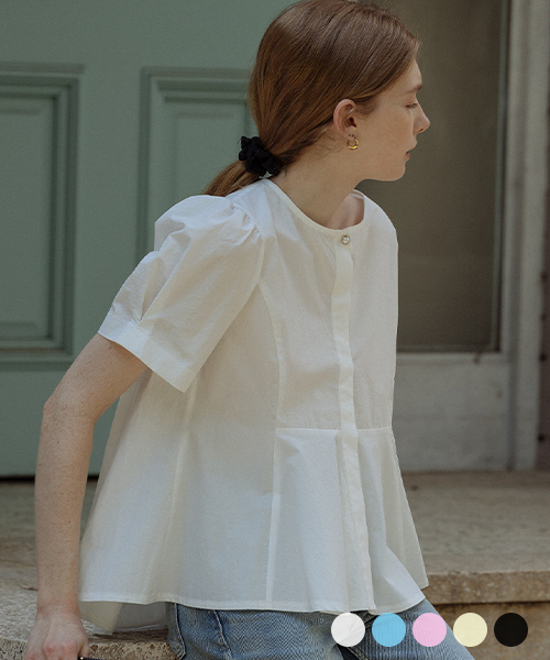 틸아이다이 틸아이다이 Pearl point flare blouse