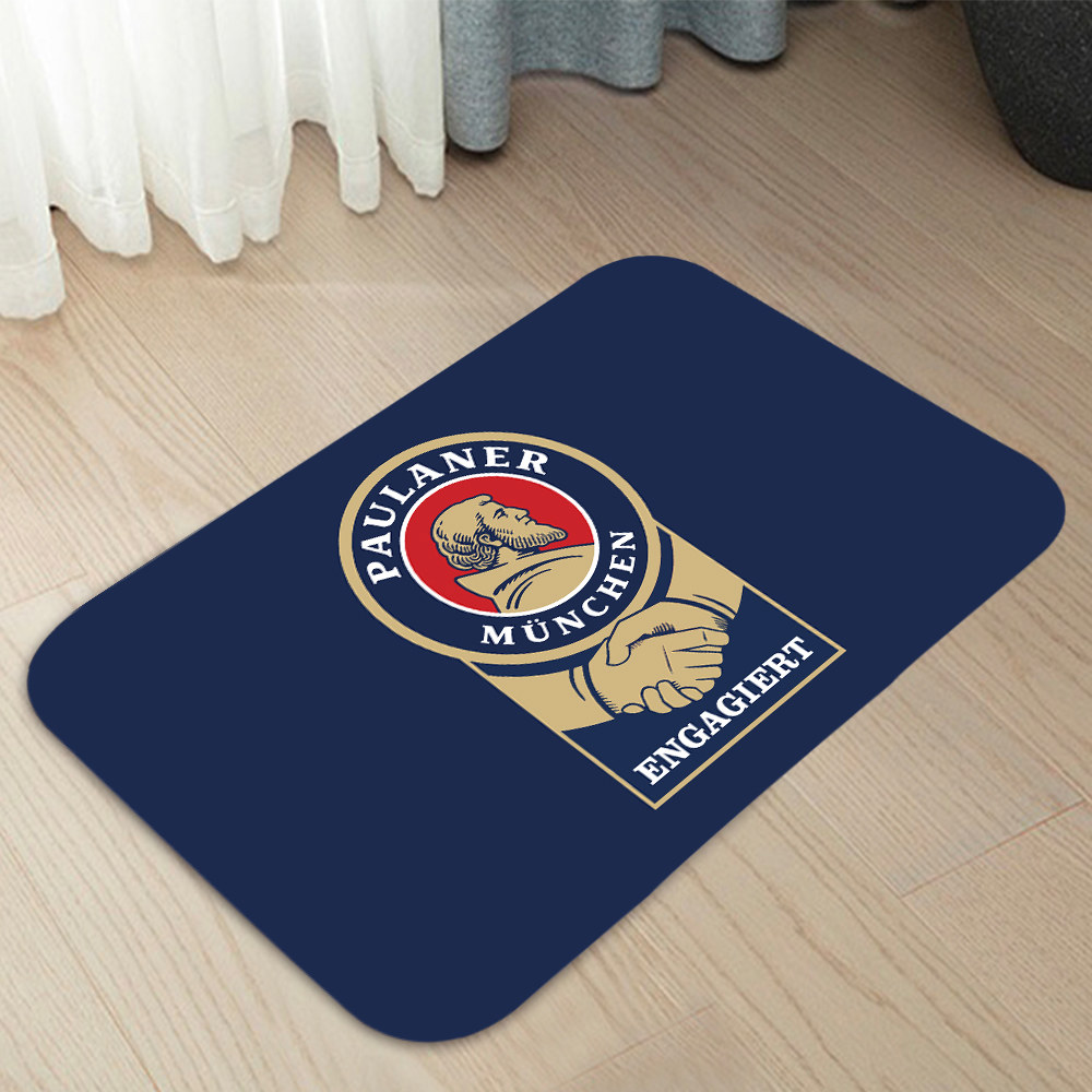 Paulaner 로고 도어 매트 홈 카펫 입구 문짝 매트 모던 장식 카펫 욕실 바닥 매트 224
