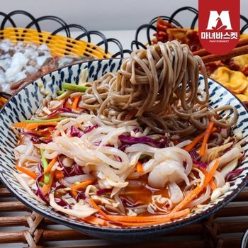마녀바스켓 한치물회 모밀국수 870g 몸통살 야채 소스 메밀면