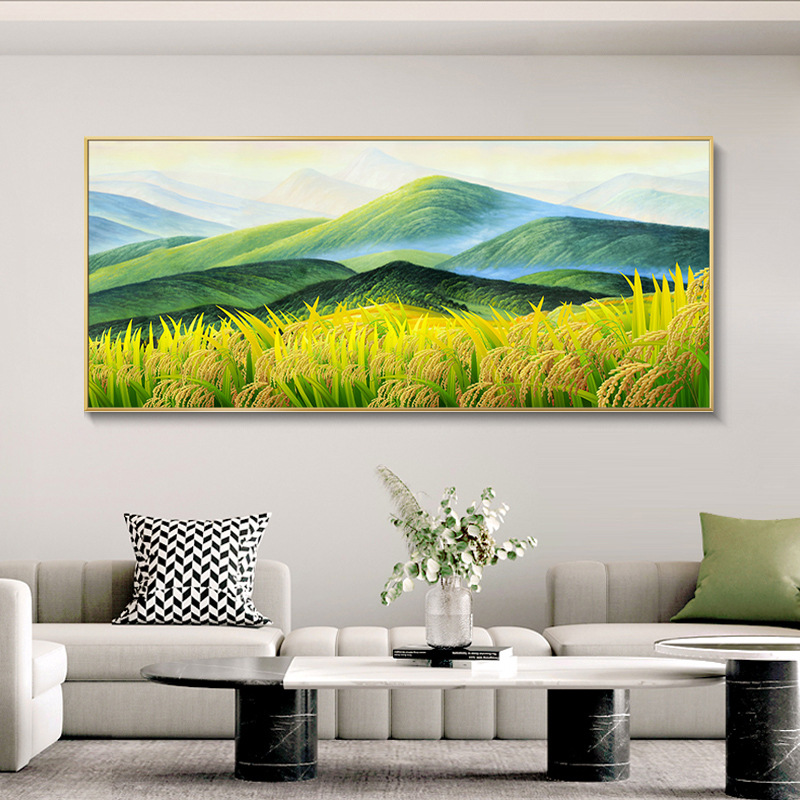 거인산 거실 장식 그림 모던 심플 소파 배경 벽 배너 걸이 해바라기 풍경 식당 벽화
