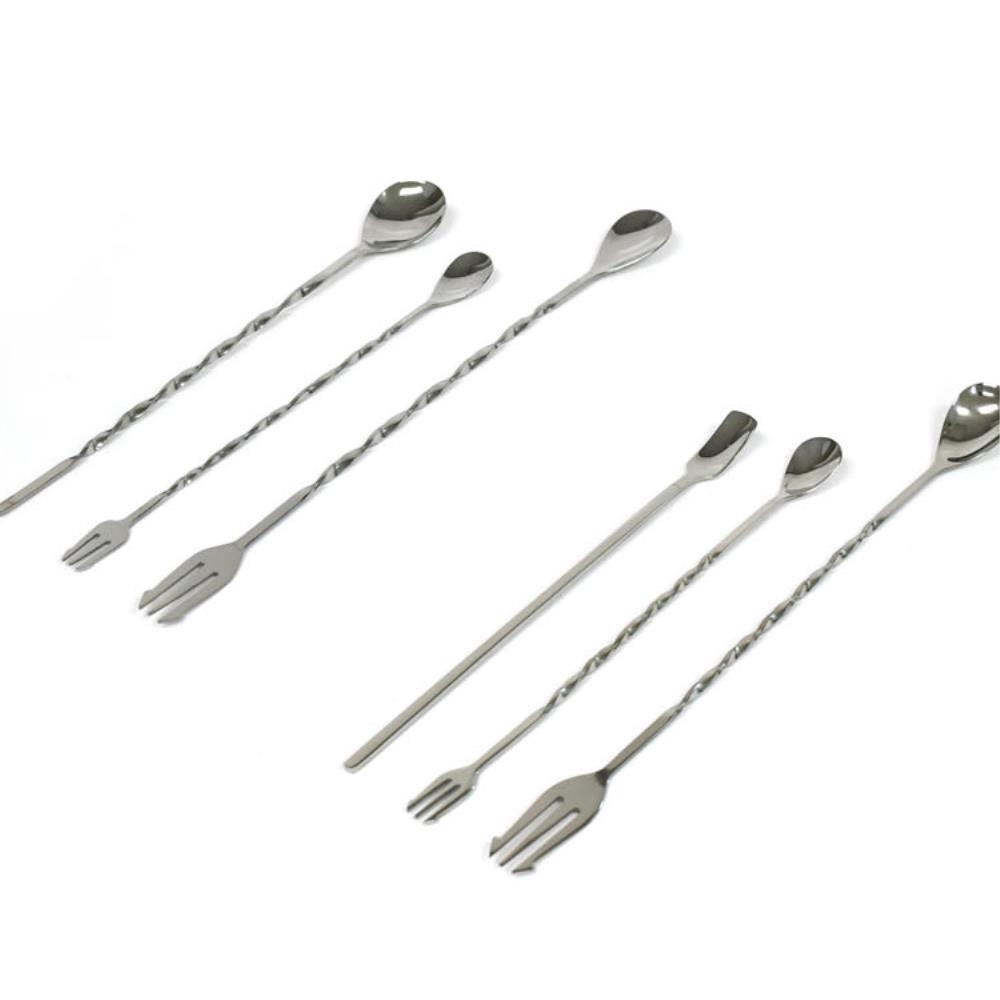 칵테일 제조용 스텐 포크 겸 스푼 티스푼 티스픈