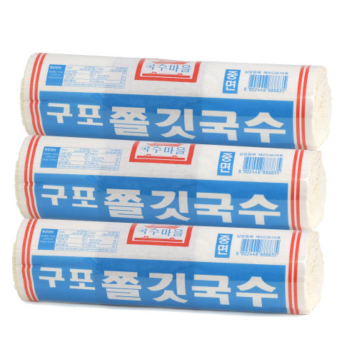 국수마을 구포 쫄깃국수중면 1 4kg x 3개 쫄깃한 중면