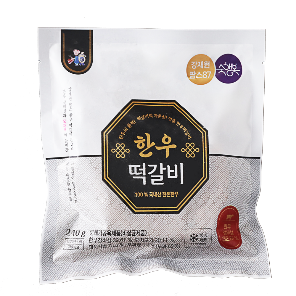 강재원 팜스 한우떡갈비-240g 120gx20장 - 10팩 오리지널맛