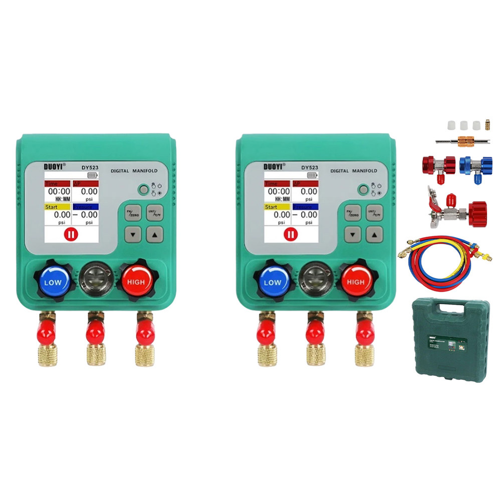 pa 냉동 압력 게이지 디지털 진공 매니폴드 테스터 미터 HVAC 공기 상태 도구 용 측정기 0-6000K