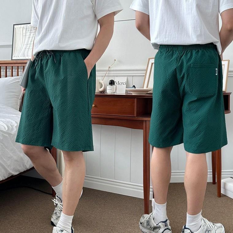 여성 엠보싱 스타일 허리 밴딩 시어서커 반바지 여자하의 여성하의 청반 숏팬츠 핫팬츠