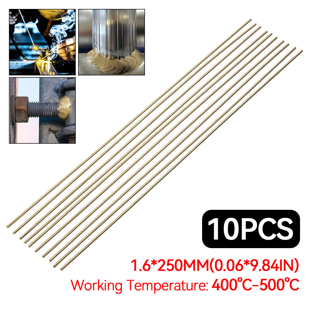 10Pcs 황동 라운드 바 용접 솔더 막대 x 1 Sifbronze 브레이징 K 플래티넘 DIY 재료 도구