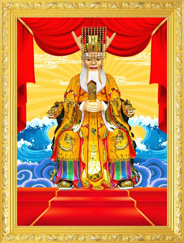탱화 용왕대신 종교 그림 장식 큐빅 비즈 공예 만들기 보석십자수 재료 세트 전체 원형 큐빅 1개