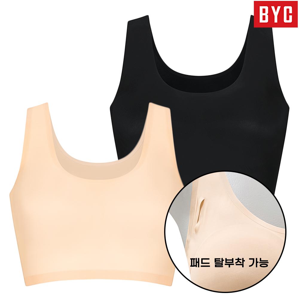 BYC 심리스 누디 브라탑 1매 스킨 RH21