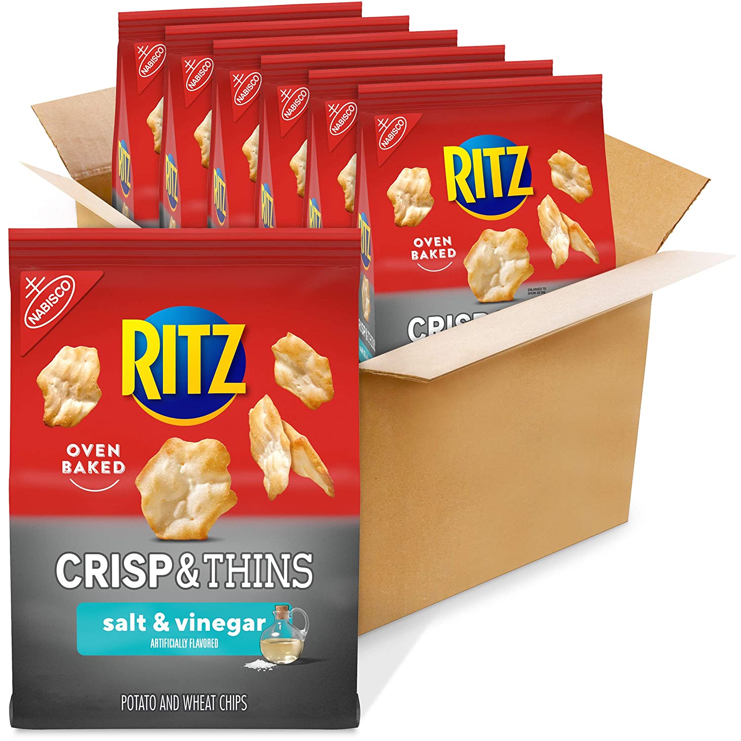 리츠 미국 리츠 크리스피 씬 쏠트 비네거 6개x201g RITZ Crisp and Thins Salt and Vinegar Chips 6ct 6개 201g
