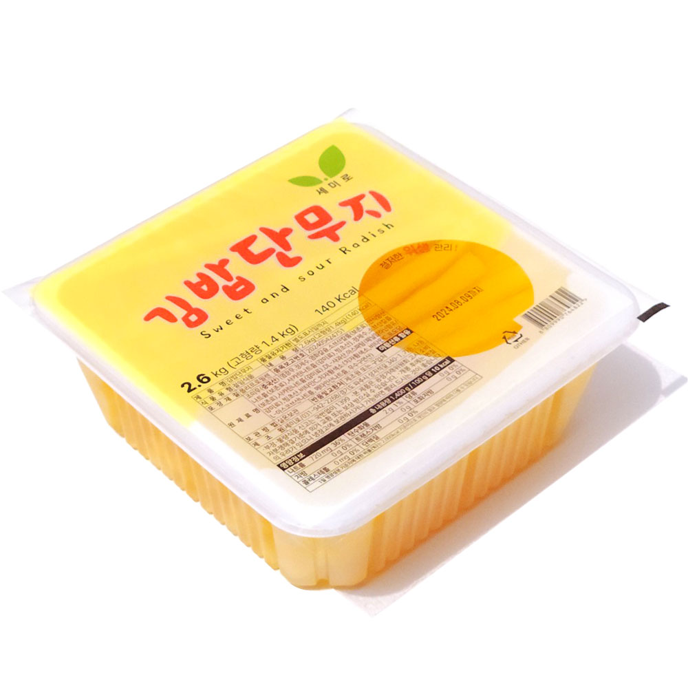 세미로 업소용 대용량 깍둑 단무지 2 6kg 4개