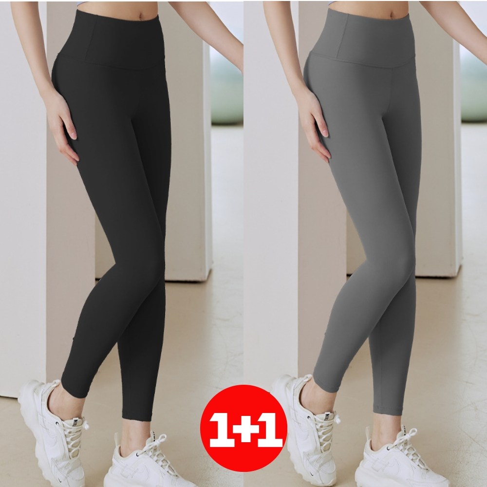 라온투유 하이웨스트 힙업 레깅스 2p L