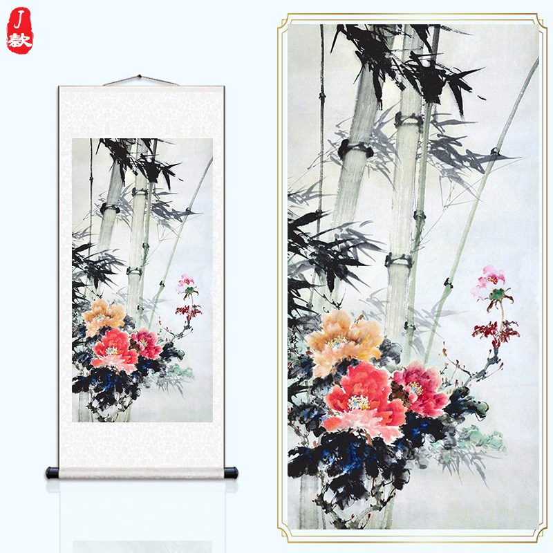봄날 새목단 목단그림 모란그림 모란꽃그림 목단화 45x100 10번 겉색상